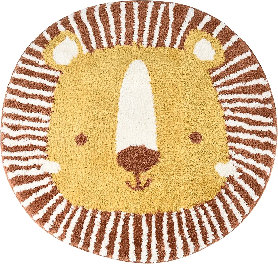 CHILDLIKE BEHAVIOR Lion Rug - Soft Fleece Lion Rug - Lion Rug for Boys and Girls - Cute Animal Face Blanket - Rug for Kids and Toddlers- Durable and Easy to Clean, lion king blanket