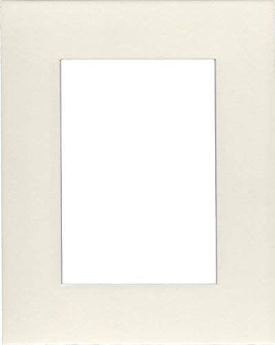 Pack of (2) 18x24 Acid Free White Core Picture Mats Cut for 13x19 Pictures in Cream