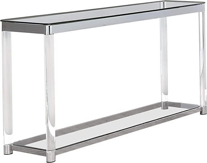 Coaster Home Furnishings Claude Rectangular Sofa Table with Shelf Clear