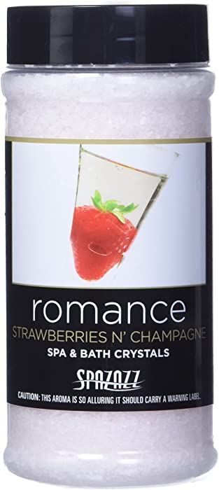 Spazazz SPZ-502 Set The Mood Crystals Container Bath Minerals, 17-Ounce, Strawberries N' Champagne Romance