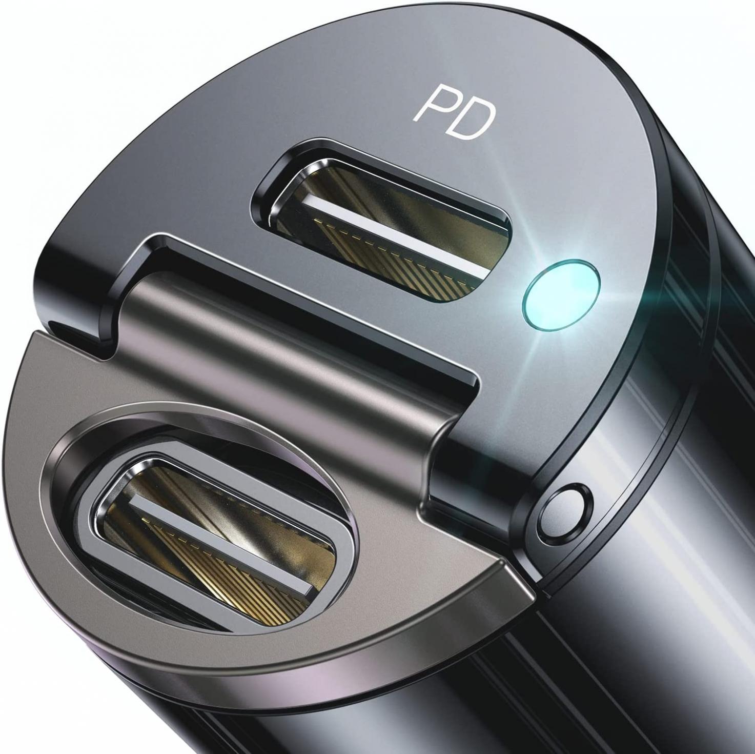 USB C Car Charger Adapter, 72W AINOPE USB C Car Faster Charger with Mini and All-Metal Body, PD 36W & QC 36W Type C Car Charger Compatible with Magsafe Car Mount, iPhone 14/13/12, iPad Pro, PPS 25W