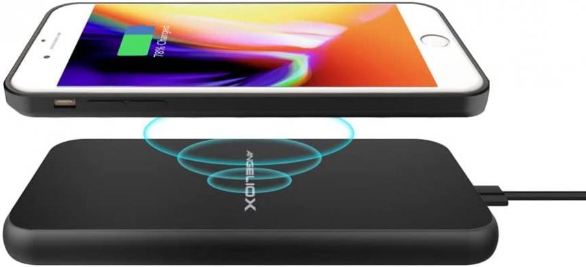 Wireless Charger and Qi Wireless Charging Case for iPhone 7 6S 6(4.7" Regular Size) ANGELIOX 7.5W Fast Charging Pad Compatible with iPhone X, XS,XS Max,XR