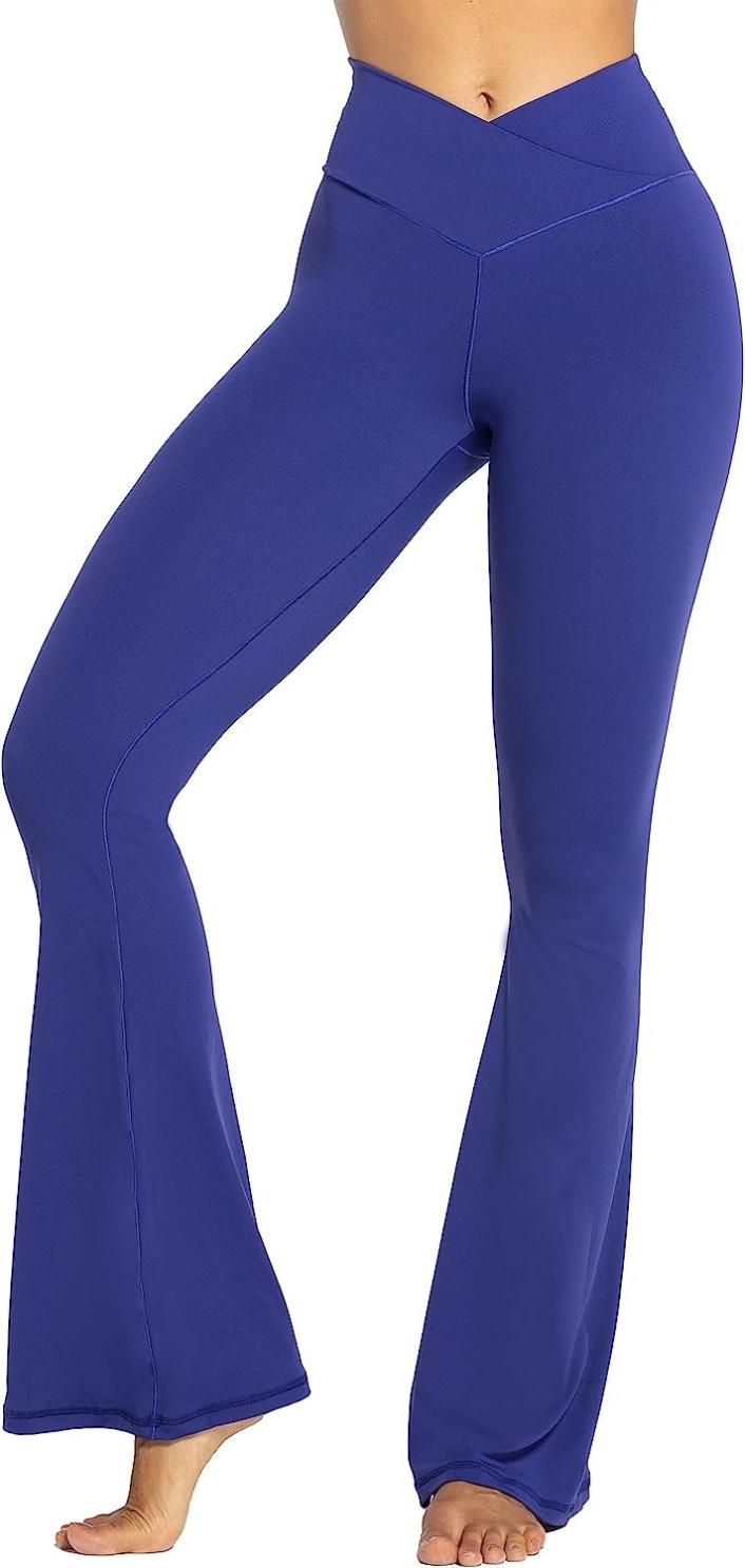 Sunzel Flare Leggings, Crossover Yoga Pants with Tummy Control, High-Waisted and Wide Leg