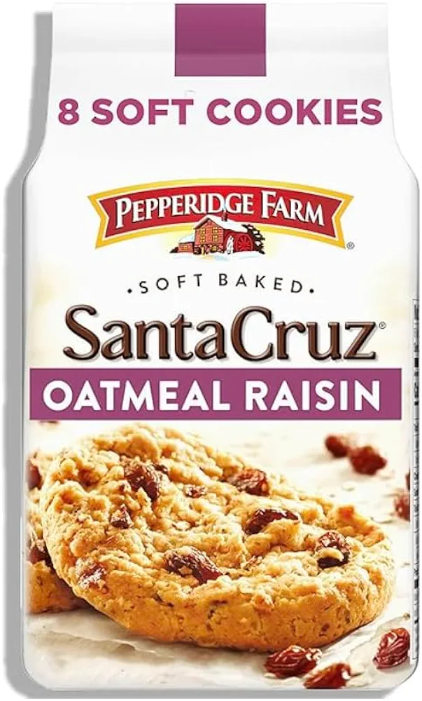 Pepperidges Farms Soft Baked Cookies, Santa Cruz Oatmeal Raisin, 8.6-ounce Bag w/JS REDHOK DEALZ Sticker