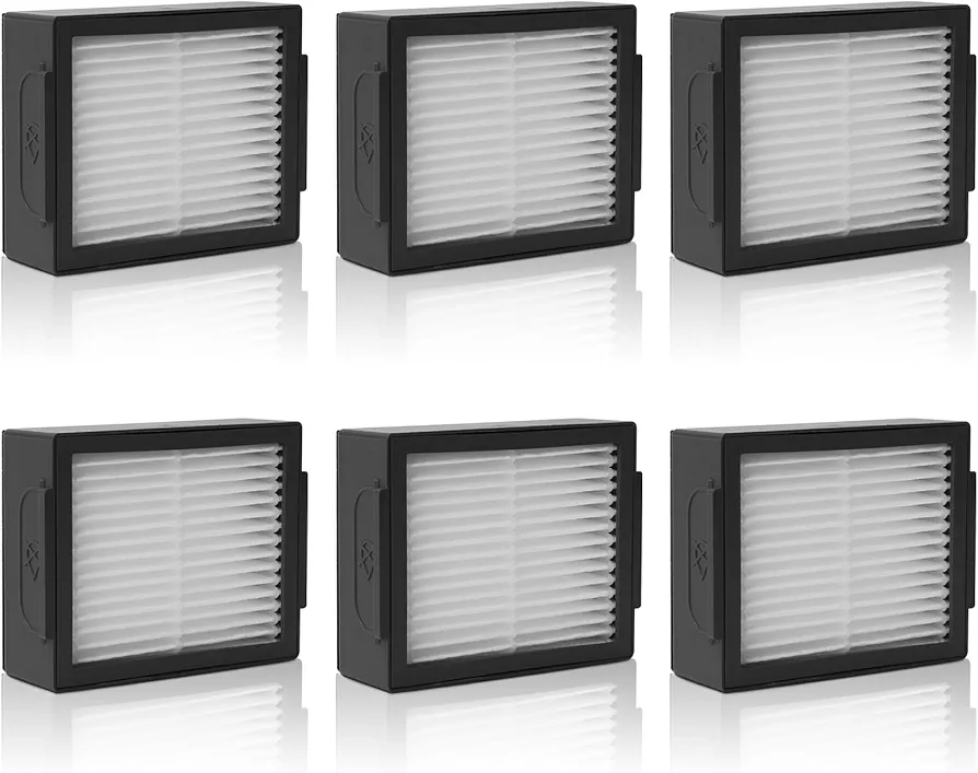 Replacement HEPA Filter Compatible with iRobot Room-ba Combo e, i and j Series i7 i7+/plus i3 i3+ E5 E6 E7 i4 i6 i6+ i8 i8+ Robot Vacuums Filter - 6 Pack