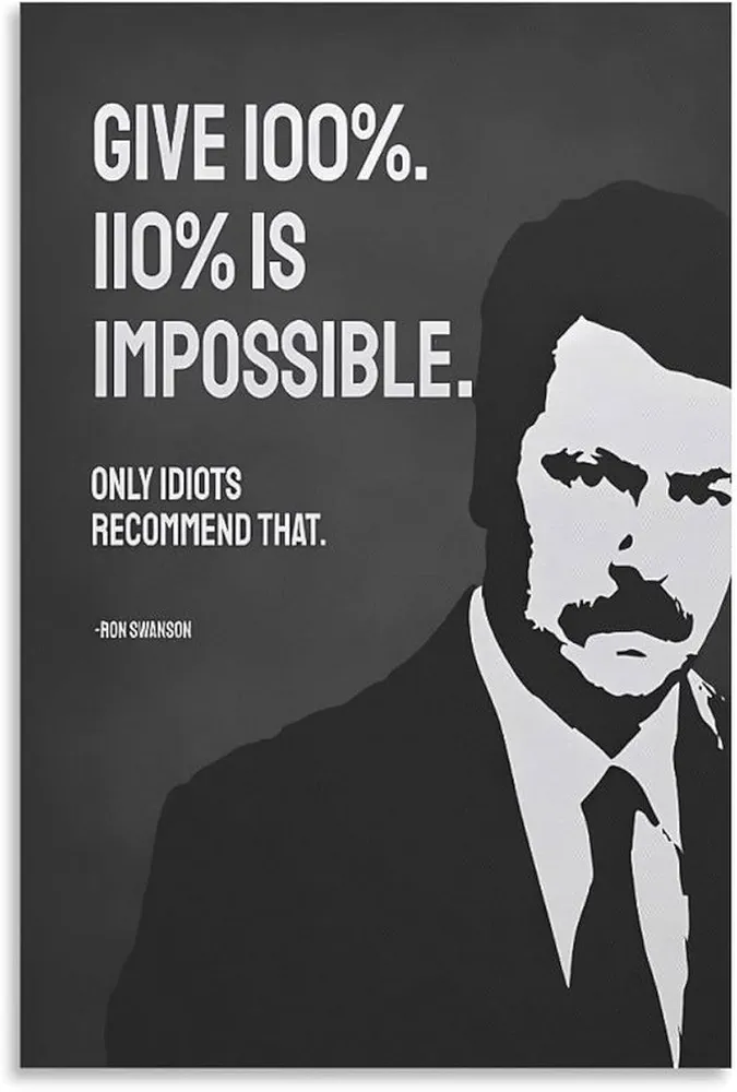 Parks And Recreation Ron Swanson Pyramid Workplace Comedy TV Television Show Poster (6) Canvas Painting Posters And Prints Wall Art Pictures for Living Room Bedroom Decor 08x12inch(20x30cm) Unframe-s