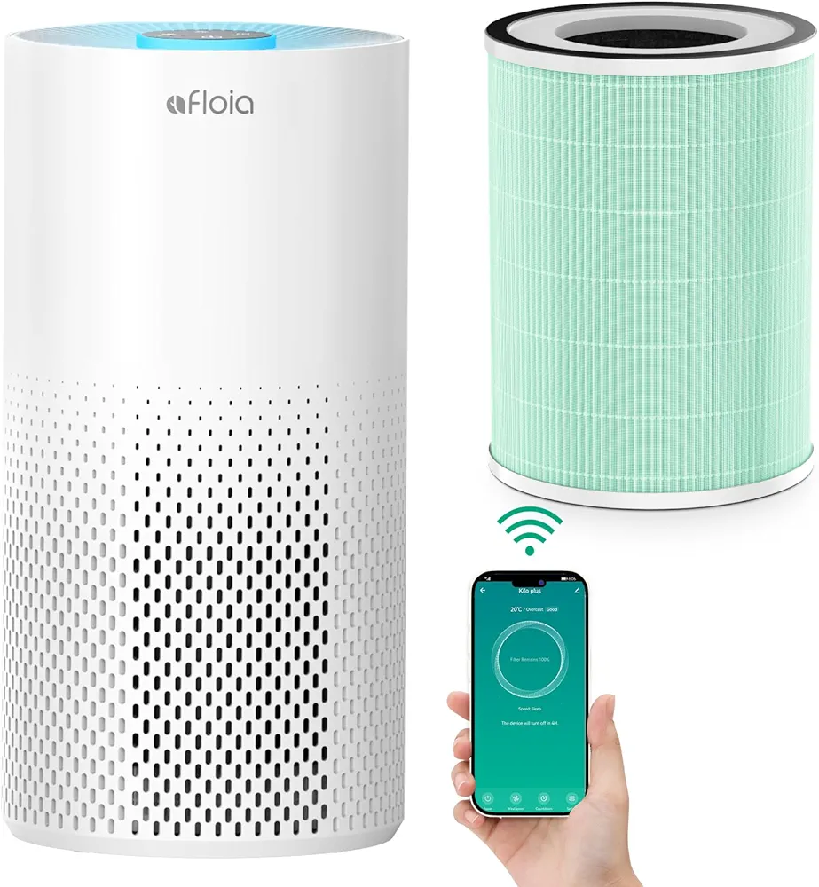 Afloia Air Purifiers for Home Large Room Smart WiFi Voice Control White, Afloia Toxin Remover Filter, 1 Pack