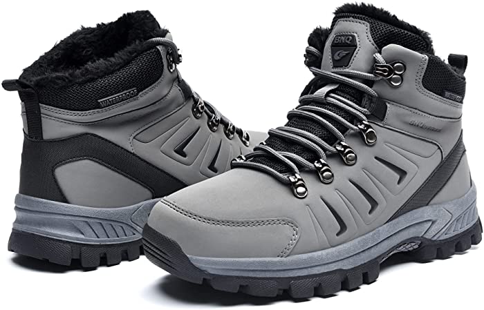 SURKING Hiking Boots Men Women Waterproof Outdoor Snow Boots Winter Trail Backpacking Tactical Shoes for Trekking Camping Walking Size 4-13