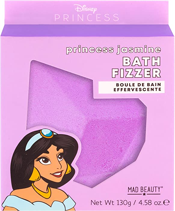 Mad Beauty Disney Princess Jasmine Purple Bath Fizzers | Pampering Bath Ball Bomb | Pamper Skincare for Girls, Women, Spa