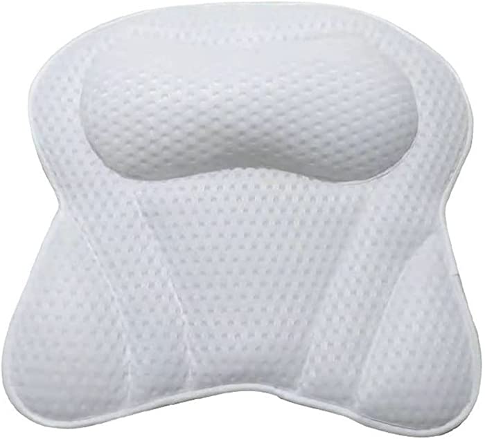 A/W Relaxing Bath Pillow Ergonomic Bathtub Cushion, Spa Bathtub Pillow Rest with Suction Cups, Cushion Support Head and Neck in Tub, Bathtub Accessory