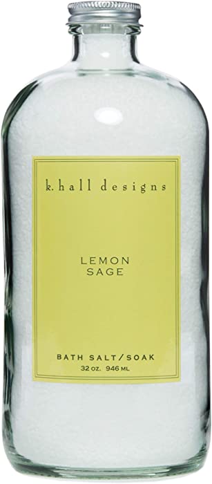 k. hall designs Lemon Sage Mineral Bath Salt Soak