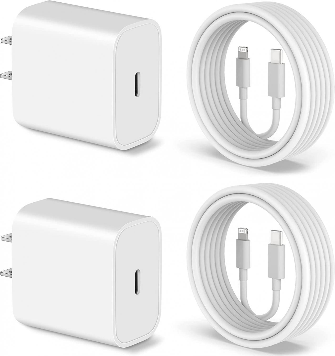 iPhone 13 12 Fast Charger [Apple MFi Certified], TIKALONG 2X 10FT Long USB C Lightning Charging Cable with 20W Wall Block for 13/13 Pro/13 Pro Max/12/SE/11/XS/XR/X/8 Plus, iPad, CA-43T