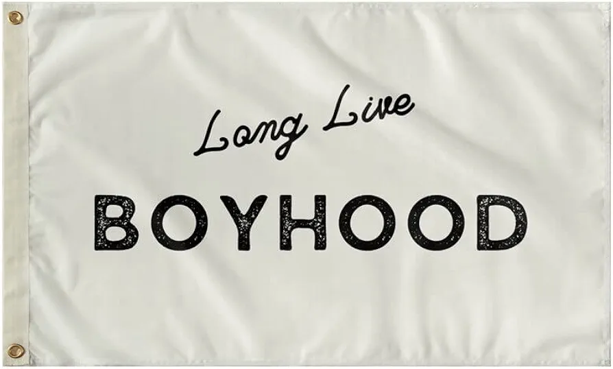 Large Long Live Boyhood Banner | Long Live Boyhood Flag | Kids Room Wall Decor | Nursery Wall Hanging | Boys Room Decor | Boyhood Banner