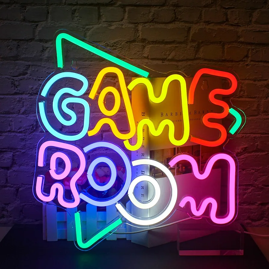 Green Game Room Neon Sign,USB Powered Led Neon Signs for Home Wall Decor,Boys Room Decor,Gamer Room Decor,Gaming Room Decor Game Zone Party Decor Bedroom Gaming Wall Lightup Signs