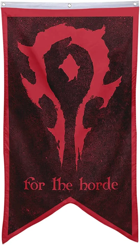 Bayyon For the horde Banner Flag 30x50 Inch Man Cave Home Office Bed Room Decor