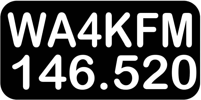 ThatLilCabin - Ham Radio Call Sign Over Frequency - Custom 6" Decal AS1236