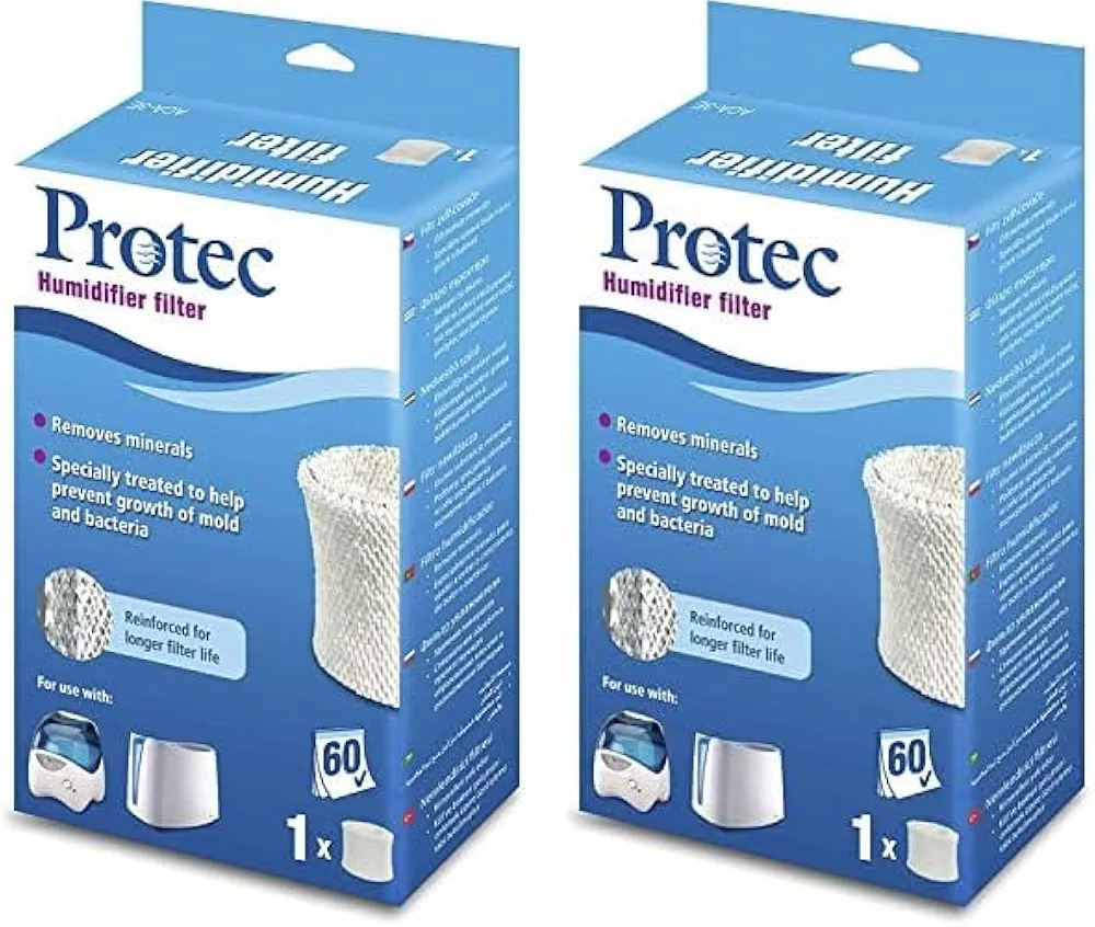 Protec Extended Life Humidifier Wicking Filter Cartridge, PWF2, (Packaging May Vary) (Pack of 2)