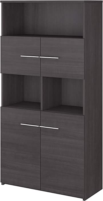 Bush Business Furniture Office 500 5 Shelf Bookcase with Doors