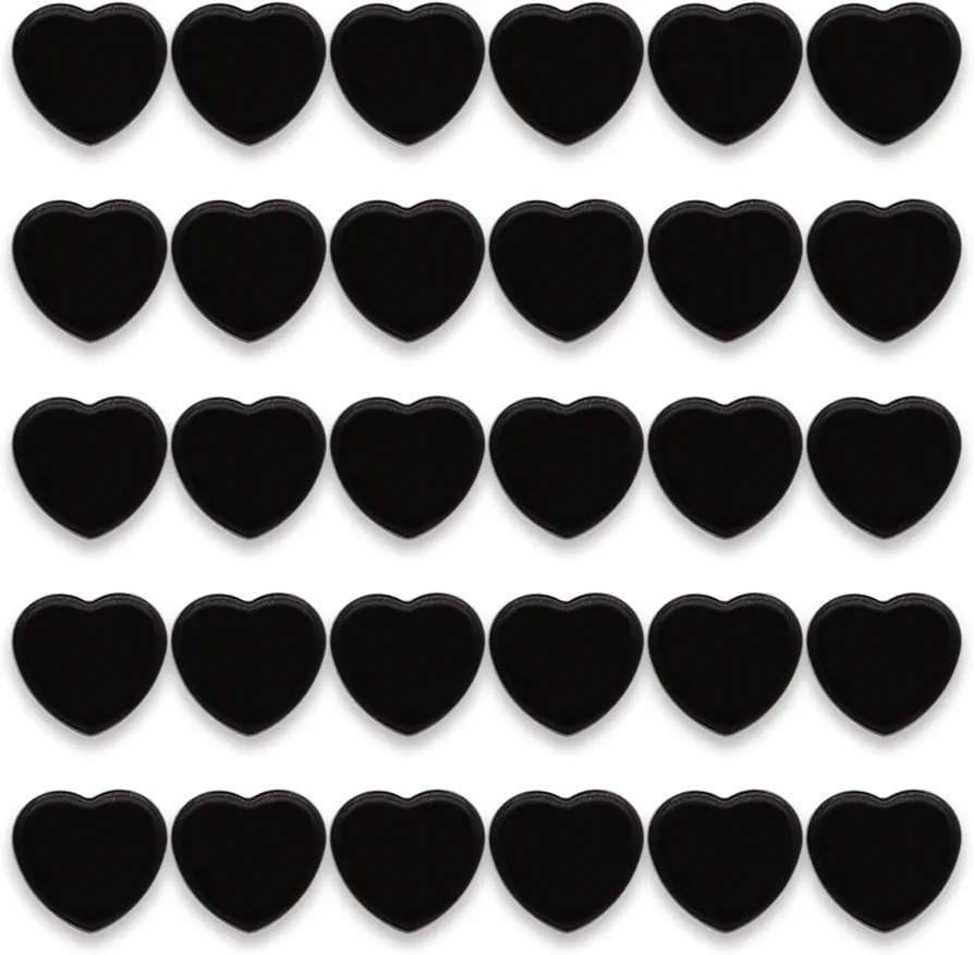 Fridge Magnets, 30 Pcs Magnet Refrigerator Magnets Strong Magnets Heavy Duty Magnets Small Magnets for Whiteboard, Heart Cute Mini Magnets for Fridge Locker, Kitchen, Office, Classroom (Black)