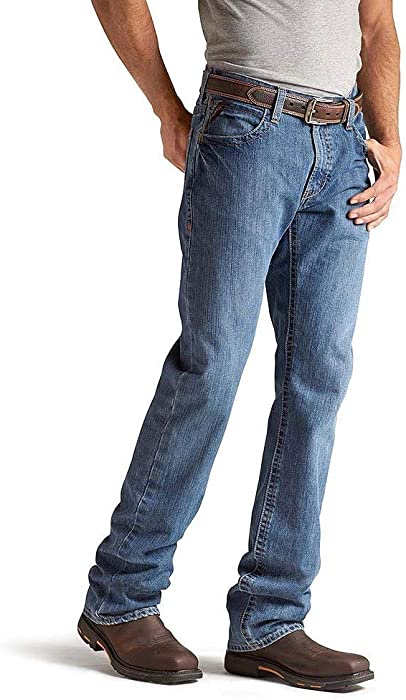 ARIAT Flame Resistant M4 Low Rise Basic Boot Cut Men’s Durable Work Jeans