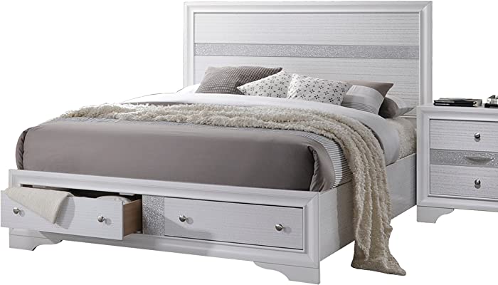 ACME Naima Queen Bed w/Storage - 25770Q - White