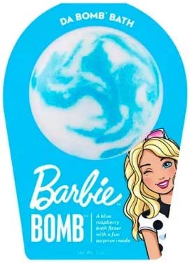 DA BOMB Barbie Blue Swirl Bath Bomb, 7oz, Blue/White (SQ3705602)