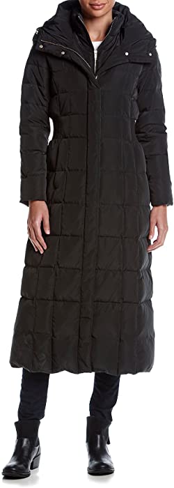 Cole Haan Women's Taffeta Quilted Long Down Coat