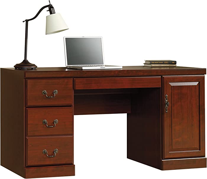 Sauder Heritage Hill Computer Credenza, Classic Cherry finish