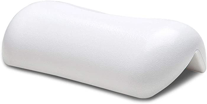 CHDHALTD Bathtub Spa Pillow,Non Slip Bath Pillow,PU Bath Pillow, Bathtub Spa Head Rest Neck Support, Back Comfort Tub Holder, Soft Back Neck Cushion for Bathtub,White