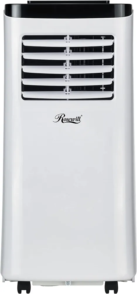 Rosewill Portable Air Conditioner 7000 BTU, AC Fan Unit & Dehumidifier 3-in-1 Cool/Fan/Dehumidify w/Remote Control, Quiet Energy Efficient Self Evaporation for Single Room Use, RHPA-18001,White