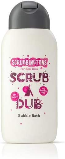 Scrubbingtons Scrub A Dub Children's Cotton Soft Bubble Bath with Cotton Extract & Aloe Vera for Sensitive Skin 1 x 250ml