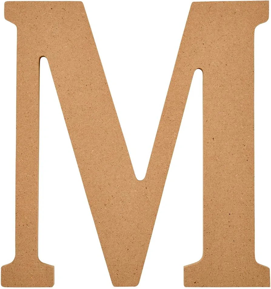 Plaid Wood Unfinished Letter, 8" Wooden Surface Perfect for DIY Arts and Crafts Projects, 63592, 8 inch