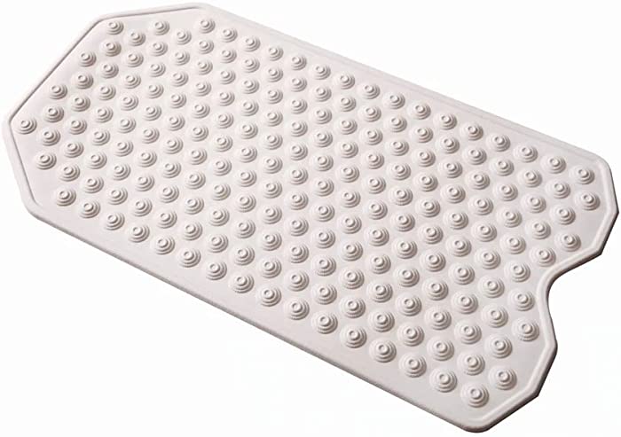 The Original Refinished Bathtub Mat - No Suction Cup Bath Mat, Designed for Textured and Refinished Bathtubs Made of Rubber Not Cheap Plastic, Great for Children and Elderly (White)