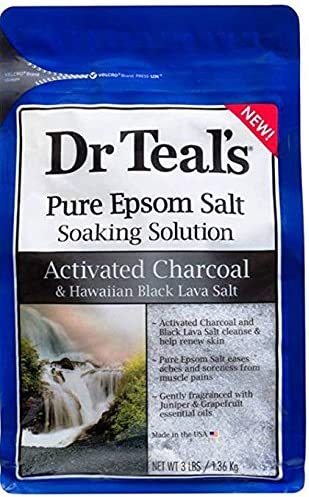 Dr Teals, Epsom Salt Charcoal, 3 Pound