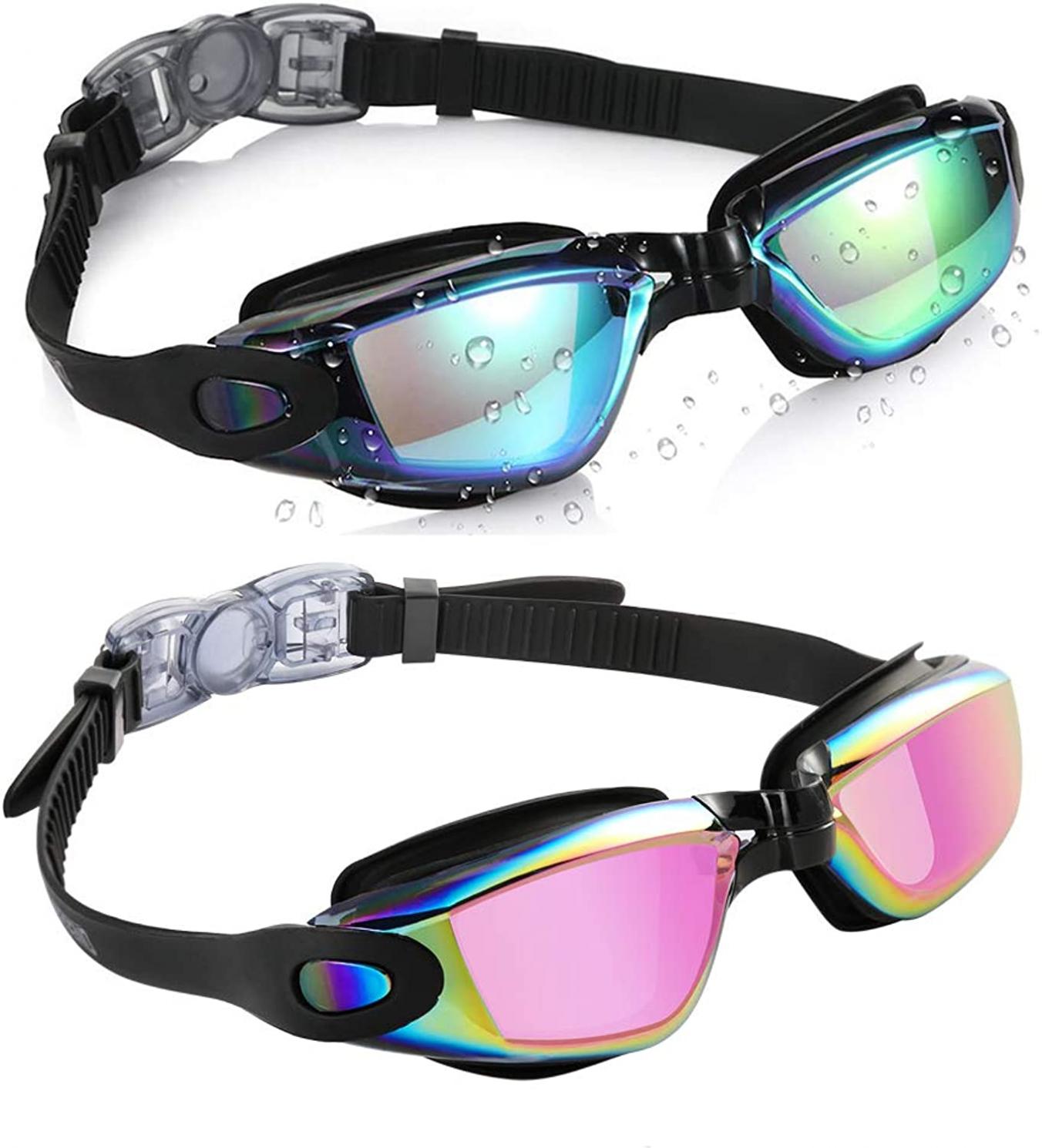 Aegend Swim Goggles, 2 Pack Swimming Goggles No Leaking Adult Men Women Youth