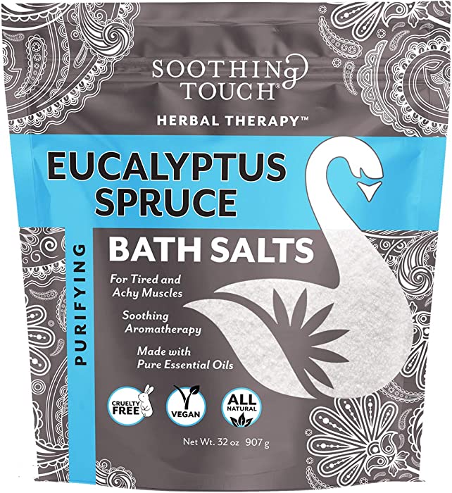 Soothing Touch W67369ES32 Bath Salts Eucalyptus Spruce, 32-Ounce