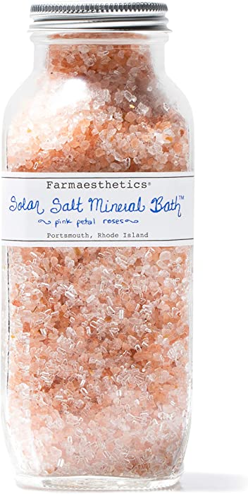 Farmaesthetics Pink Petal Roses Solar Salt Mineral Bath 16 oz