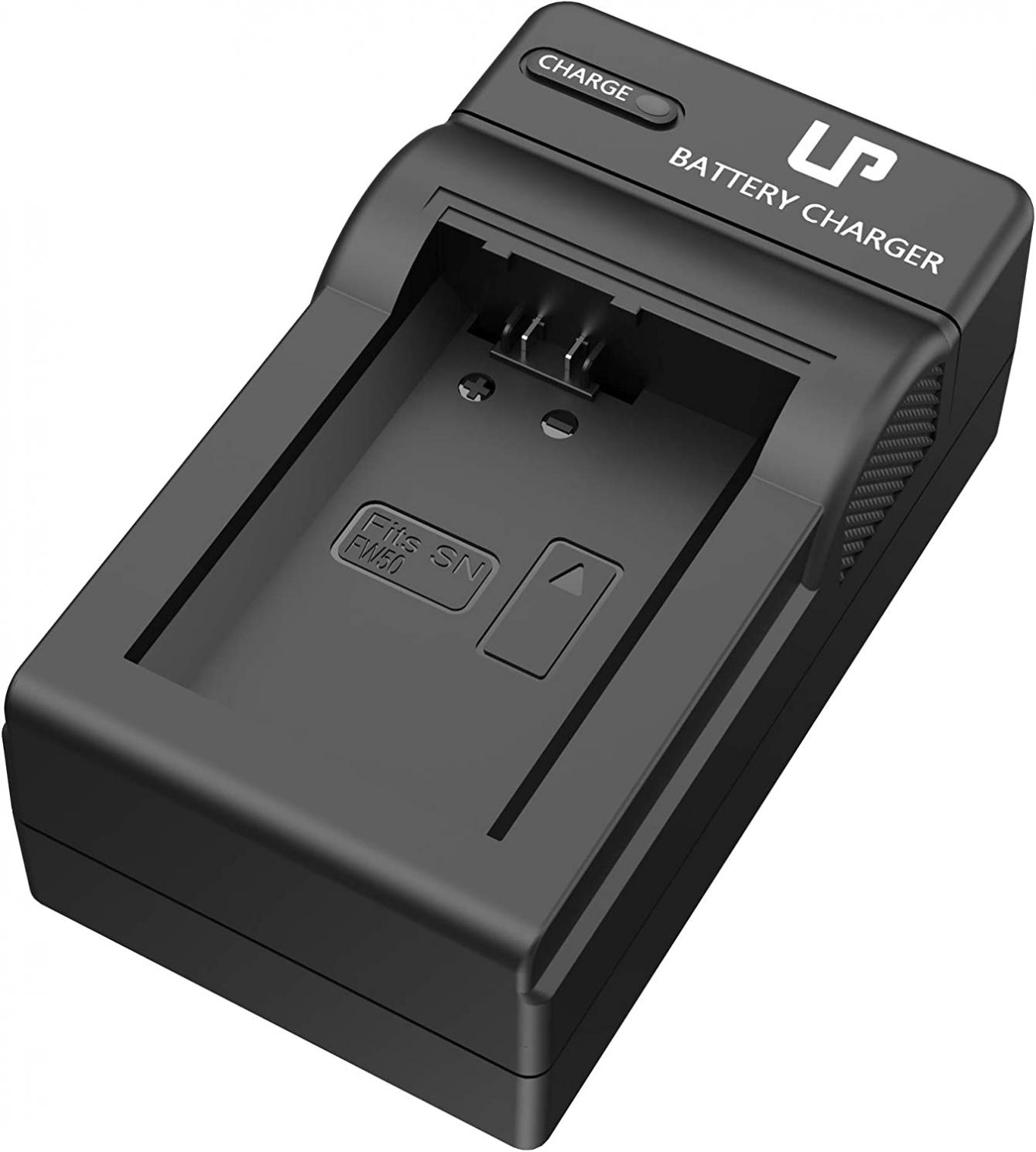 NP-FW50 Battery Charger, LP Charger Compatible with Sony Alpha A6000, A6400, A6100, A6300, A6500, A5100, A7, A7 II, A7R, A7R II, A7R2, A7S, A7S II, A7S2, A5000, A3000, A55, RX10, NEX-3/5/7 Series