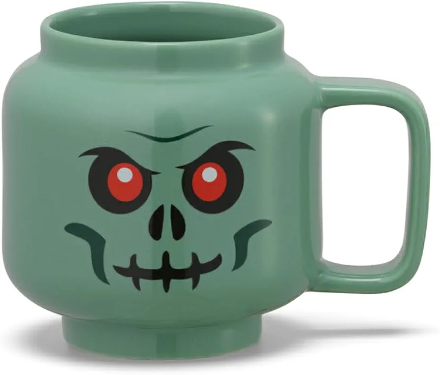 Room Copenhagen LEGO Ceramic Mug, Green Skeleton, Large