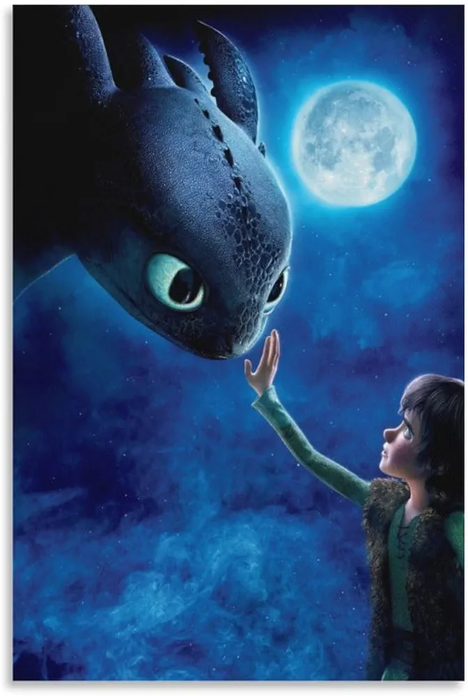 Generic How To Train Your Dragon Movie Posters Poster Decorative Painting Canvas Wall Art Living Room Posters Bedroom Painting 20x30inch(50x75cm), Unframe-style