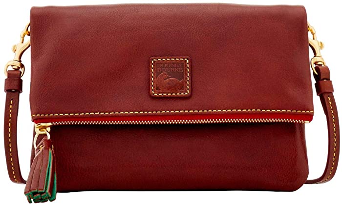 Dooney & Bourke Floretnine Foldover Zip Crossbody Chestnut