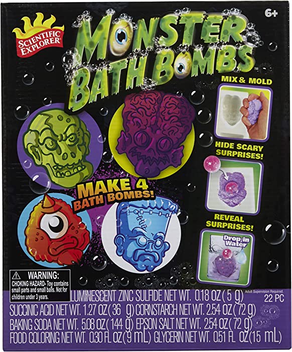 Scientific Explorer Monster Bath Bombs Kids Bath Bomb Soap Kit