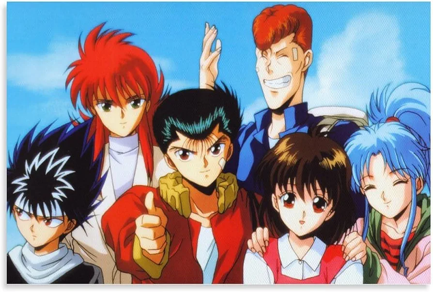 Japan Anime Poster Yu Yu Hakusho Canvas Room Decor Posters Canvas Wall Art Prints for Wall Decor Room Decor Bedroom Decor Gifts 08x12inch(20x30cm) Unframe-style