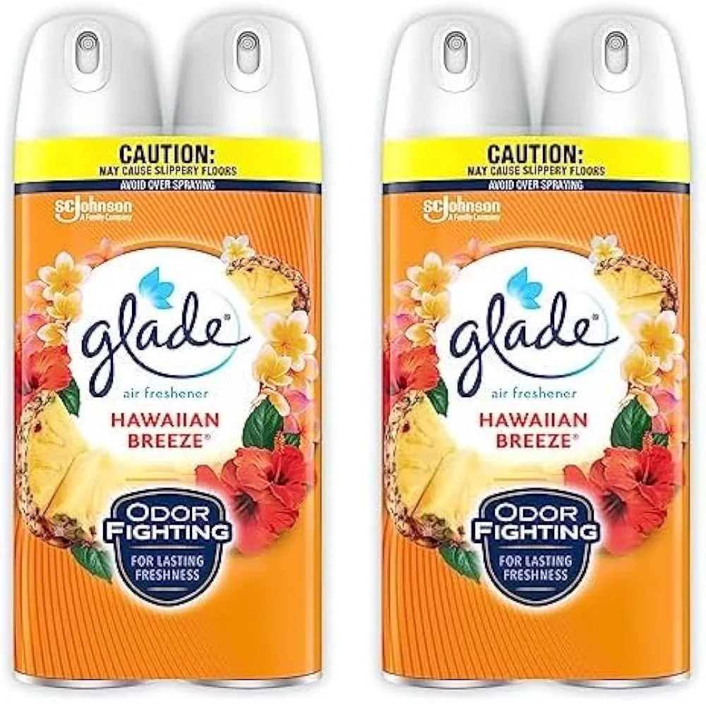 Glade Air Freshener Odor Fighting Room Spray, Hawaiian Breeze, 8.3 oz, 2 Count (Pack of 2)