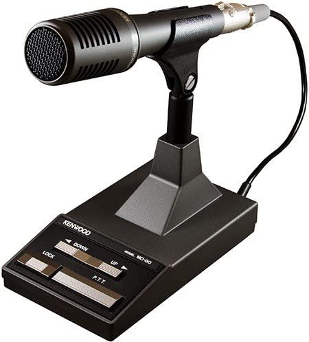 MC-90 Kenwood Original DSP-Compatible Desktop Microphone with UP and Down/PTT and PTT Lock Function, and with 8-pin Round Plug.