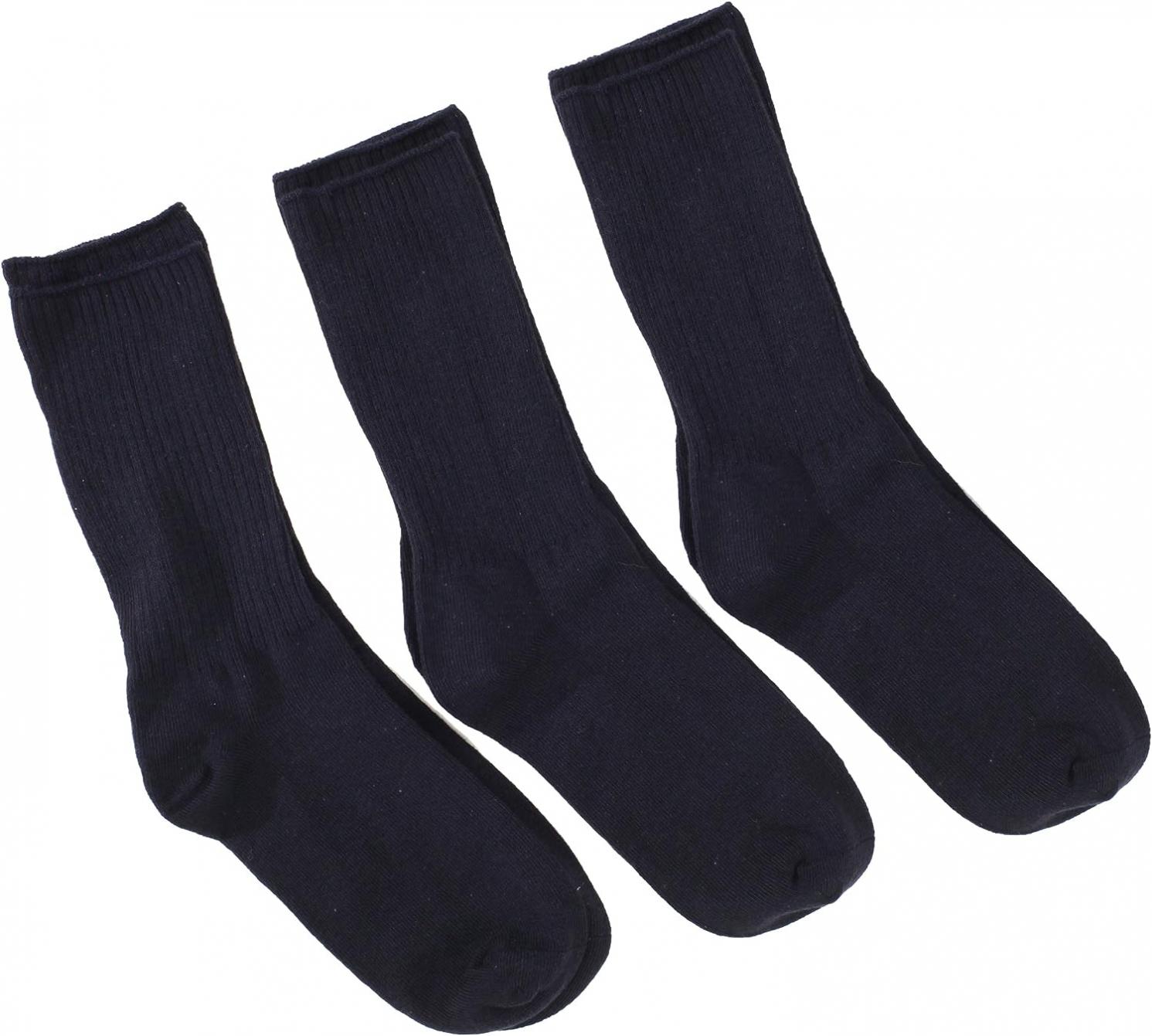 Jefferies Socks Big Boys' Seamless Casual Crew Socks (Pack of 3)