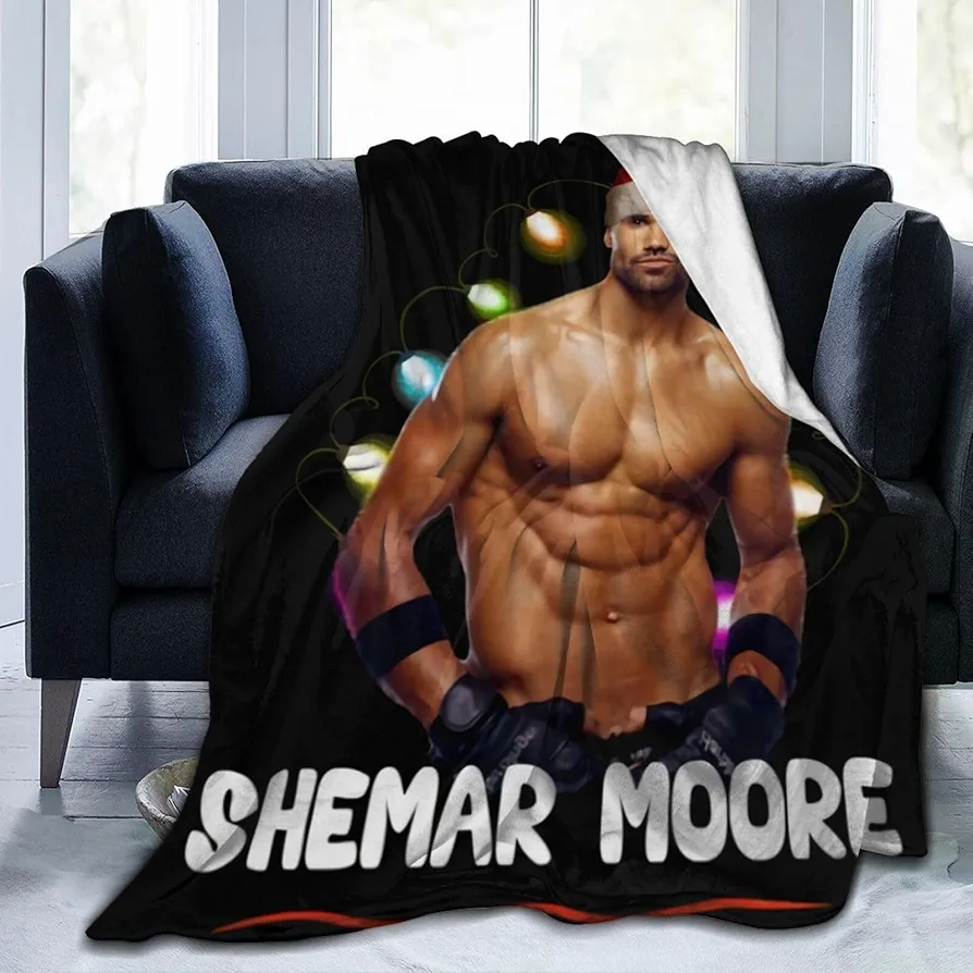 Shemar Moore Ultra Soft Micro Fleece Blanket Anti-Pilling Flannel Sleep Comfort Blanket for Traveling Camping Home Bed Living Room Sofa 40"x30"