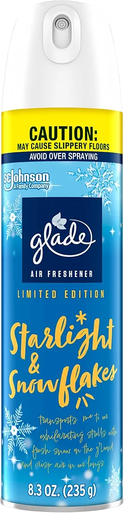 Glade Air Freshener Room Spray, Starlight & Snowflake, 8.3 oz