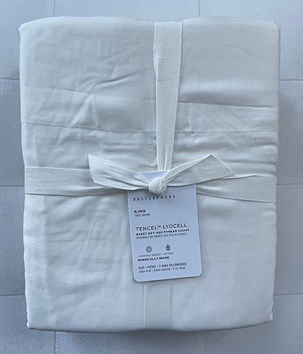 Pottery Barn Tencel Sheet Set ~King~*White*~