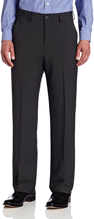 Van Heusen Men's Big and Tall Flat-Front Crosshatch Pant